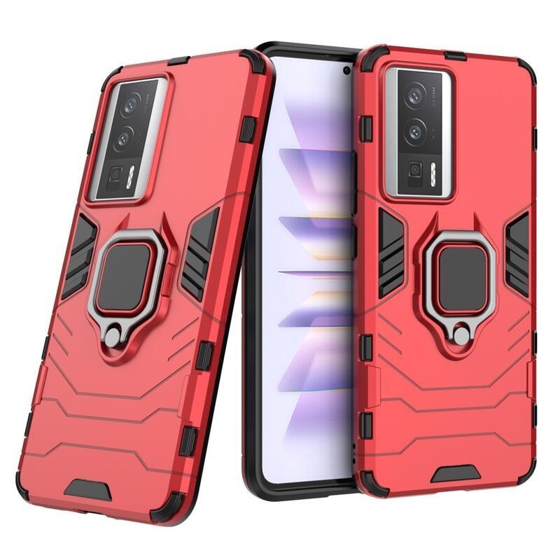 Guardy tartós hibrid borító a Xiaomi Poco F5 Pro-hoz - piros