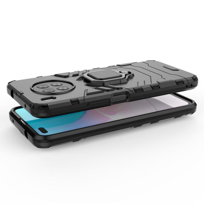 Guardy tartós hibrid borító ujjbeggyel a Huawei Nova 8i/Honor 50 Lite készülékhez - fekete