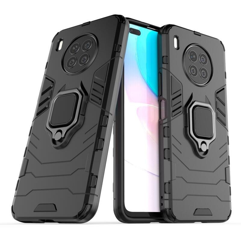 Guardy tartós hibrid borító ujjbeggyel a Huawei Nova 8i/Honor 50 Lite készülékhez - fekete