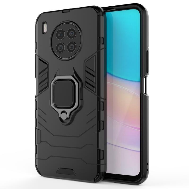 Guardy tartós hibrid borító ujjbeggyel a Huawei Nova 8i/Honor 50 Lite készülékhez - fekete