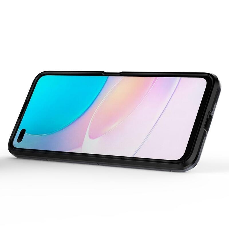 Guardy tartós hibrid borító ujjbeggyel Huawei Nova 8i/Honor 50 Lite készülékhez - sötétkék