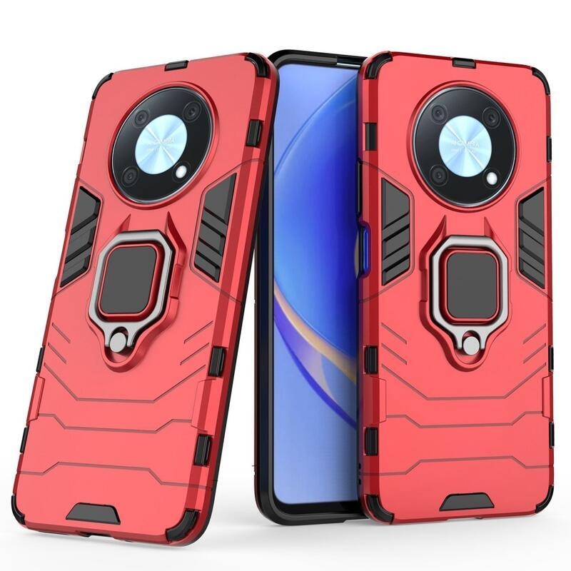 Guardy tartós hibrid borító ujjbeggyel a Huawei Nova Y90 készülékhez - piros