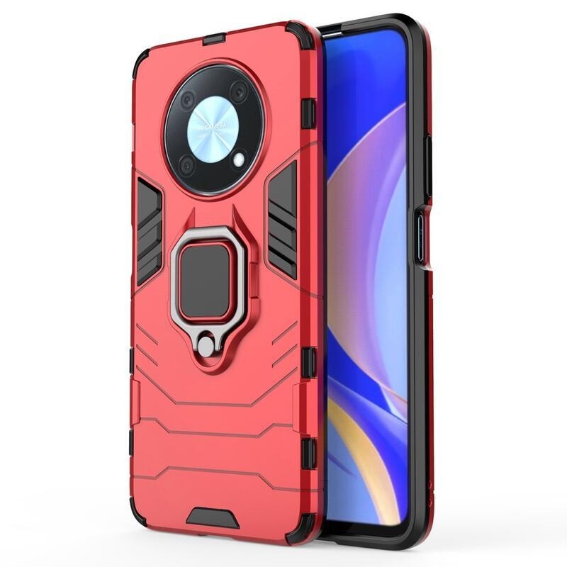 Guardy tartós hibrid borító ujjbeggyel a Huawei Nova Y90 készülékhez - piros