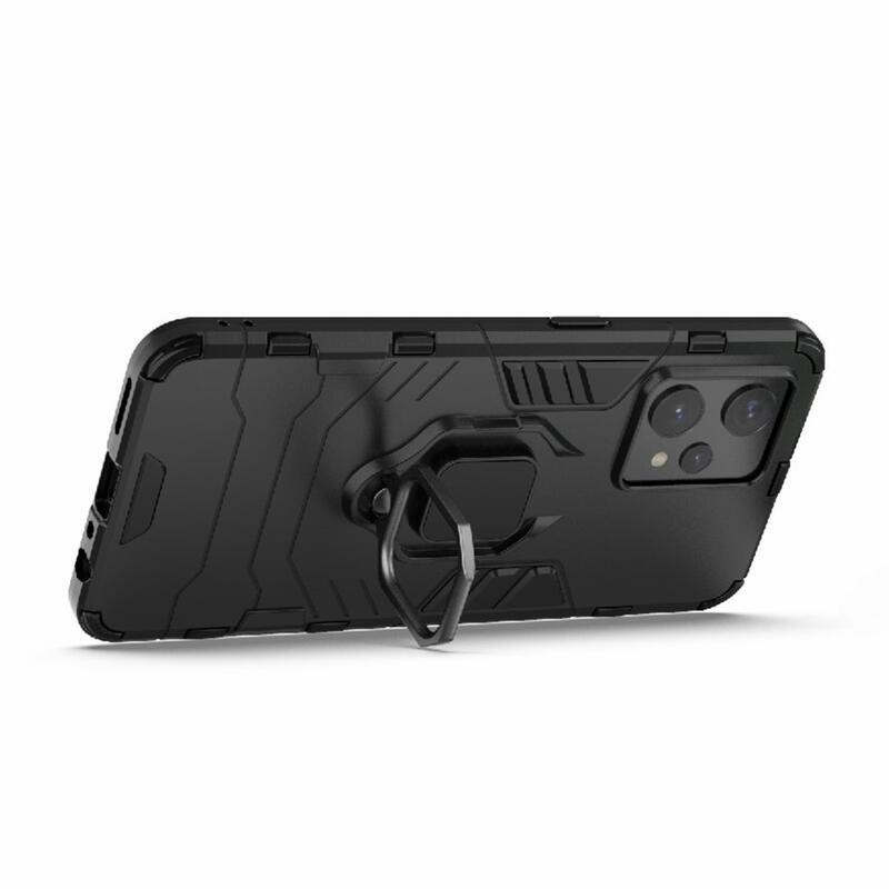 Guardy tartós hibrid borítás ujjbeggyel a Realme 9 Pro+ 5G készülékhez - fekete