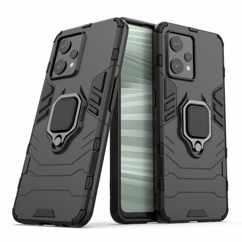 Guardy tartós hibrid borítás ujjbeggyel a Realme 9 Pro+ 5G készülékhez - fekete