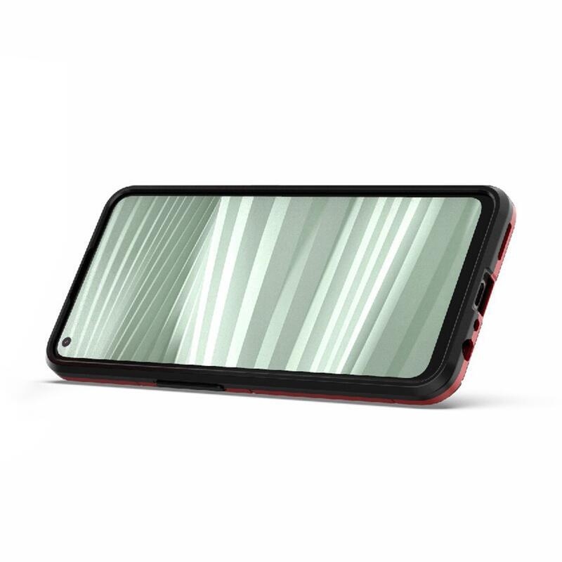 Guardy tartós hibrid borító ujjbeggyel a Realme 9 Pro+ 5G készülékhez - piros