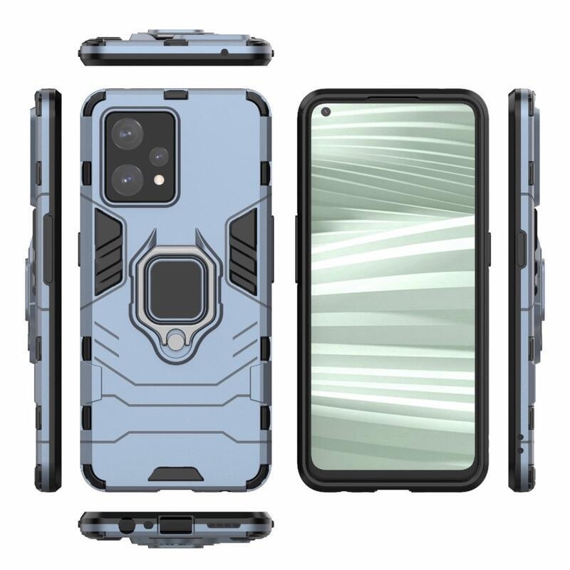 Guardy tartós hibrid borítás ujjbeggyel a Realme 9 Pro+ 5G készülékhez - kék