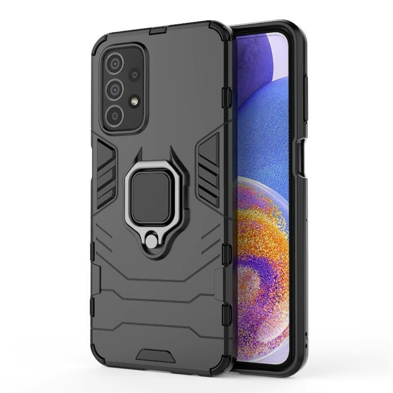Guardy tartós hibrid borító ujjbeggyel Samsung Galaxy A23 4G/5G készülékhez - fekete