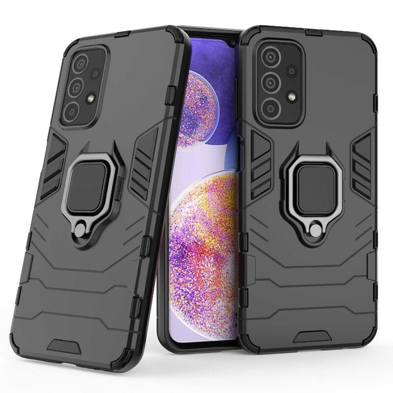 Guardy tartós hibrid borító ujjbeggyel Samsung Galaxy A23 4G/5G készülékhez - fekete