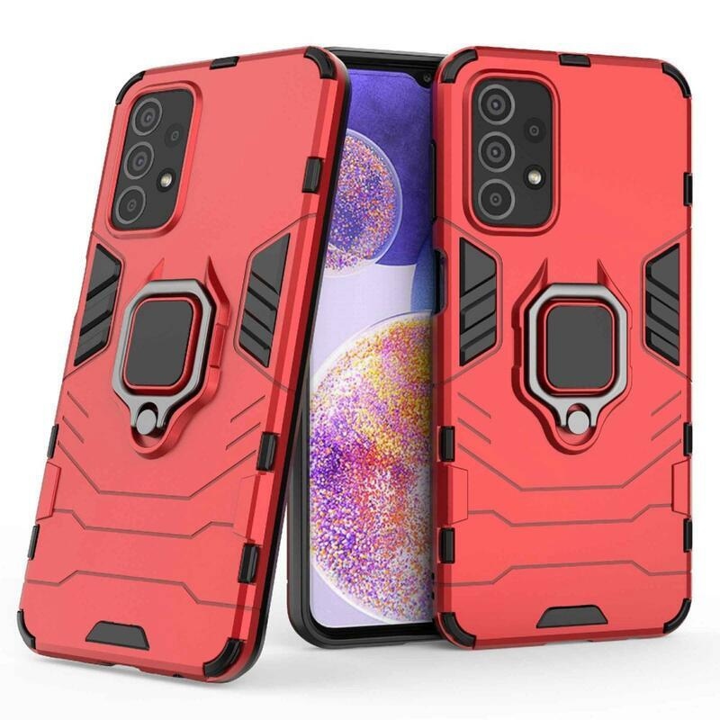 Guardy tartós hibrid borító ujjbeggyel Samsung Galaxy A23 4G/5G készülékhez - piros