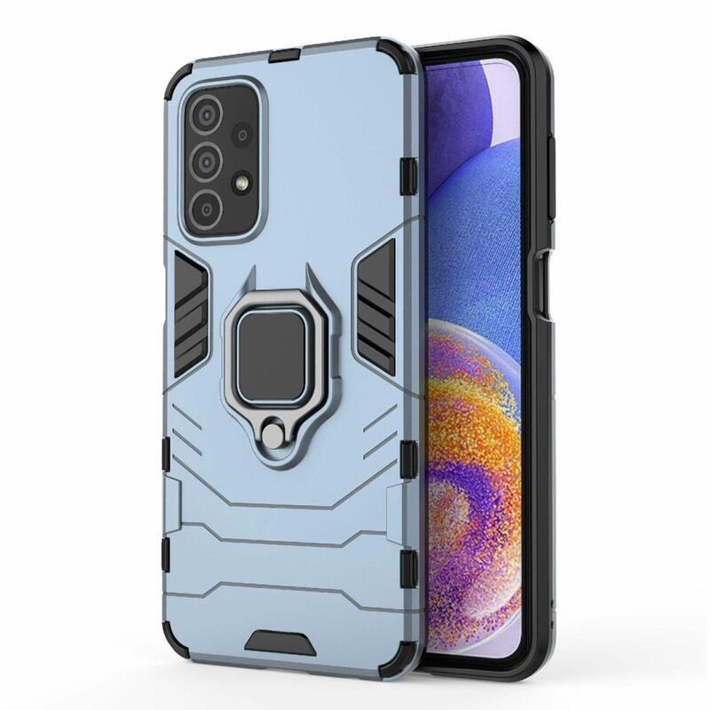 Guardy tartós hibrid borító ujjbeggyel Samsung Galaxy A23 4G/5G készülékhez - kék