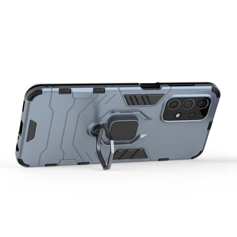 Guardy tartós hibrid borító ujjbeggyel Samsung Galaxy A23 4G/5G készülékhez - kék