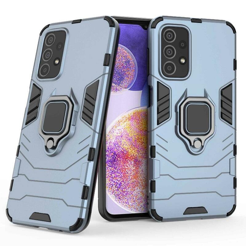 Guardy tartós hibrid borító ujjbeggyel Samsung Galaxy A23 4G/5G készülékhez - kék
