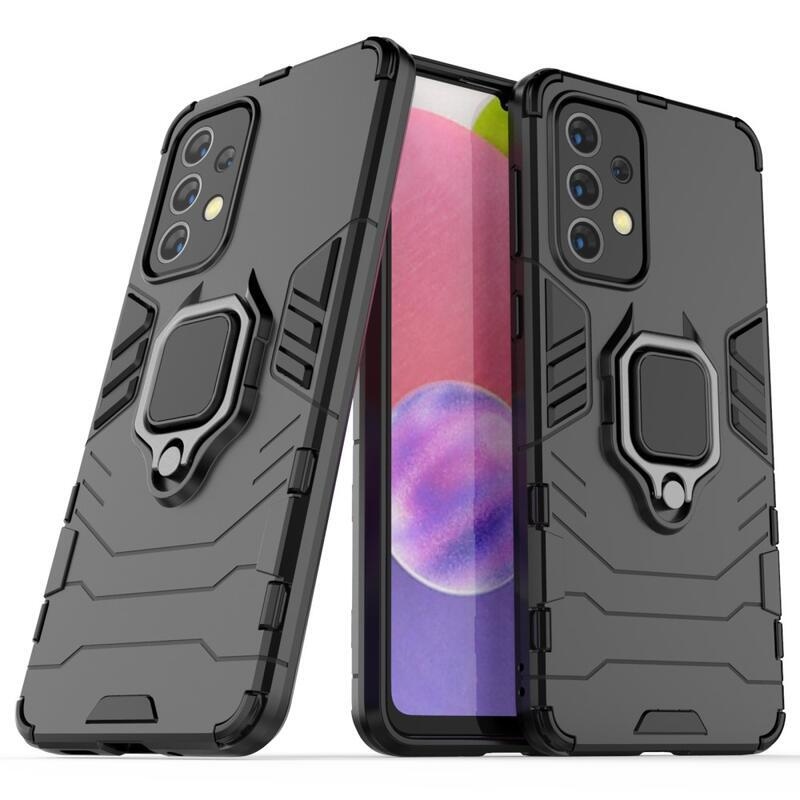 Guardy tartós hibrid borító ujjbeggyel Samsung Galaxy A33 5G készülékhez - fekete