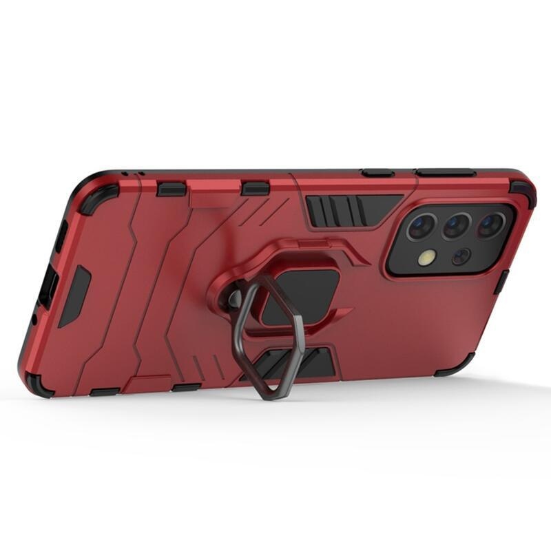 Guardy tartós hibrid borító ujjbeggyel Samsung Galaxy A33 5G készülékhez - piros