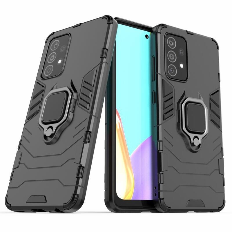 Guardy tartós hibrid borító ujjbeggyel Samsung Galaxy A52 5G/4G/A52s 5G - fekete