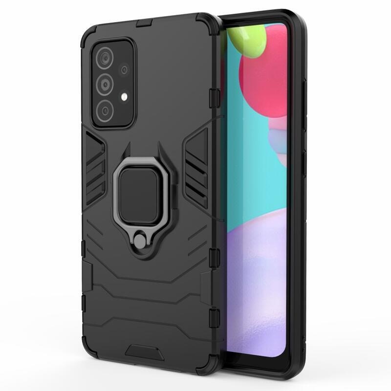 Guardy tartós hibrid borító ujjbeggyel Samsung Galaxy A52 5G/4G/A52s 5G - fekete