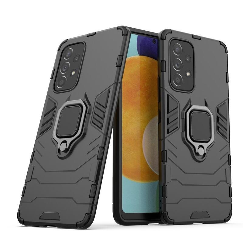 Guardy tartós hibrid borító ujjbeggyel Samsung Galaxy A53 5G készülékhez - fekete