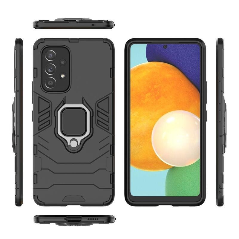 Guardy tartós hibrid borító ujjbeggyel Samsung Galaxy A53 5G készülékhez - fekete