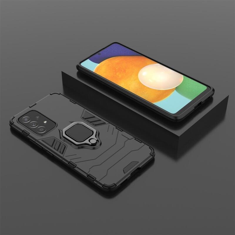 Guardy tartós hibrid borító ujjbeggyel Samsung Galaxy A53 5G készülékhez - fekete