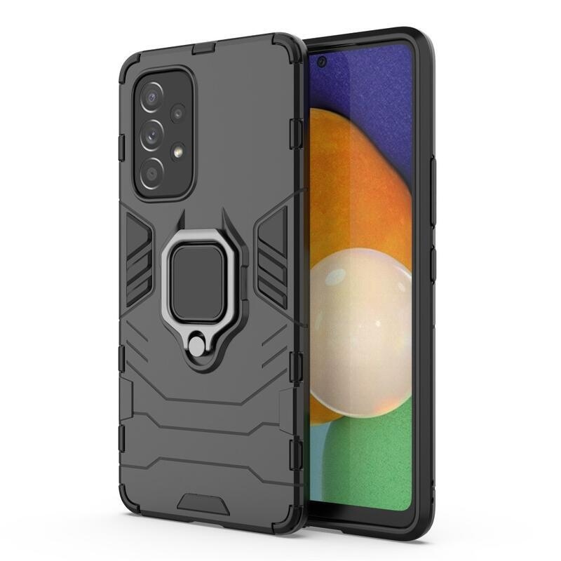 Guardy tartós hibrid borító ujjbeggyel Samsung Galaxy A53 5G készülékhez - fekete