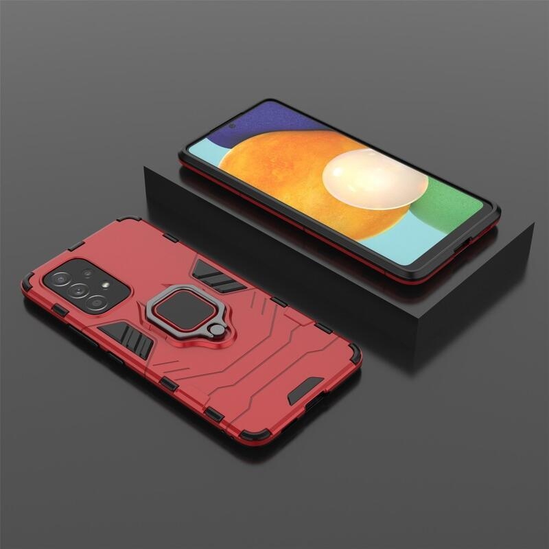 Guardy tartós hibrid borító ujjbeggyel Samsung Galaxy A53 5G készülékhez - piros