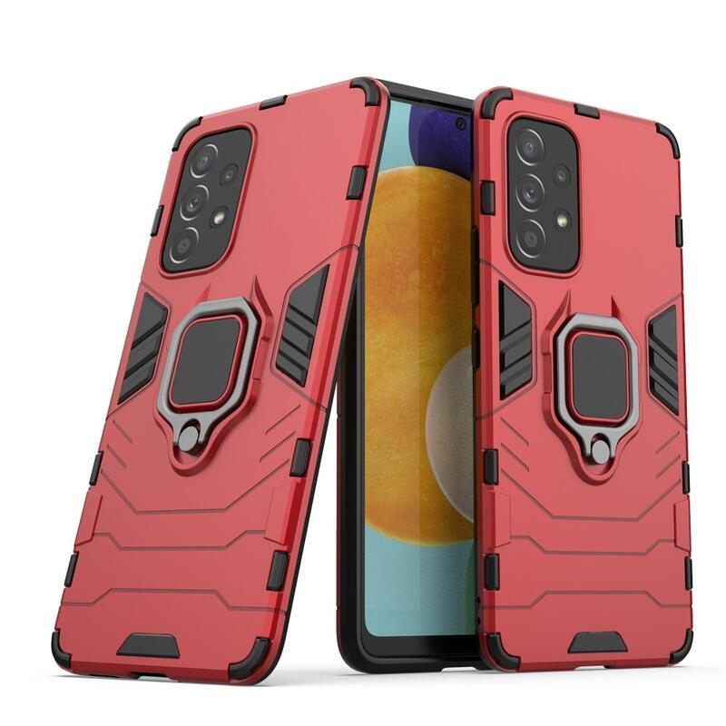 Guardy tartós hibrid borító ujjbeggyel Samsung Galaxy A53 5G készülékhez - piros
