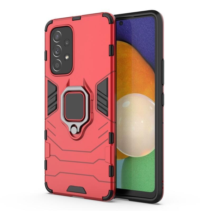 Guardy tartós hibrid borító ujjbeggyel Samsung Galaxy A53 5G készülékhez - piros