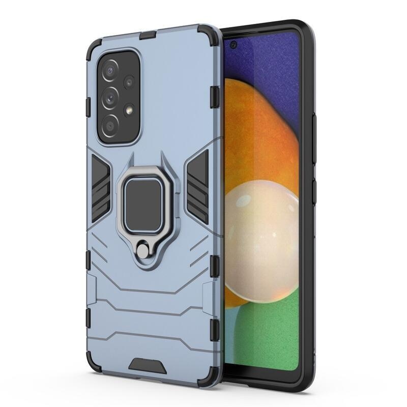 Guardy tartós hibrid borító ujjbeggyel Samsung Galaxy A53 5G készülékhez - kék