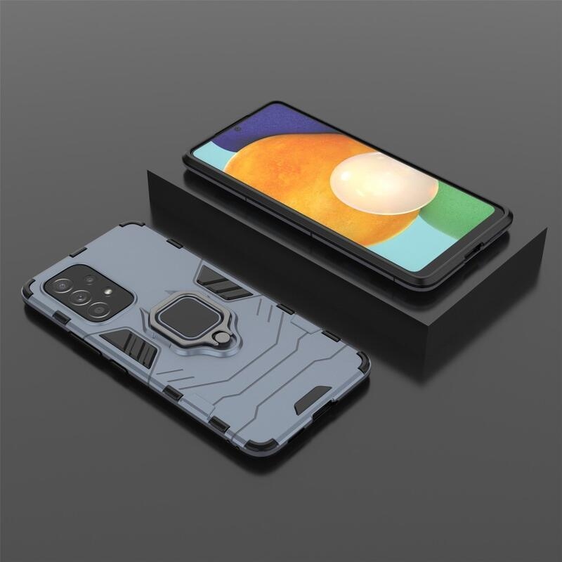 Guardy tartós hibrid borító ujjbeggyel Samsung Galaxy A53 5G készülékhez - kék