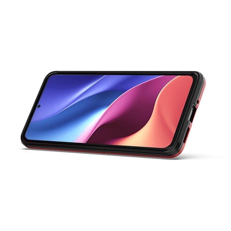 Guardy tartós hibrid borító ujjbeggyel Xiaomi 12/12X készülékhez - piros