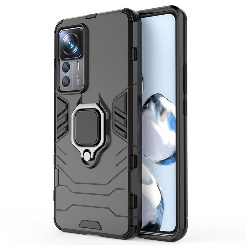 Guardy tartós hibrid borítás ujjmarkolattal Xiaomi 12T/12T Pro készülékhez - fekete