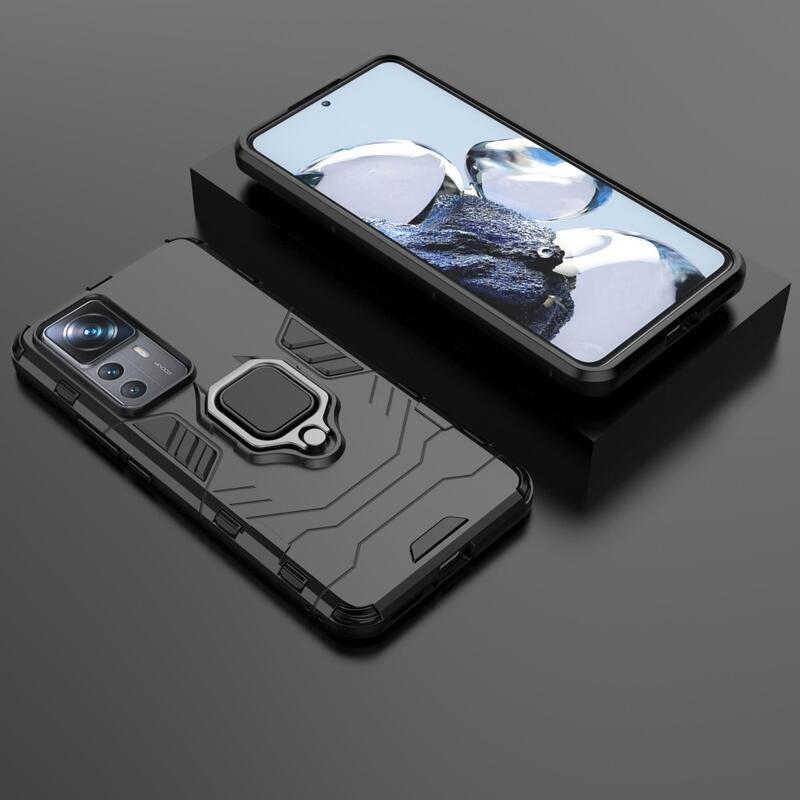 Guardy tartós hibrid borítás ujjmarkolattal Xiaomi 12T/12T Pro készülékhez - fekete