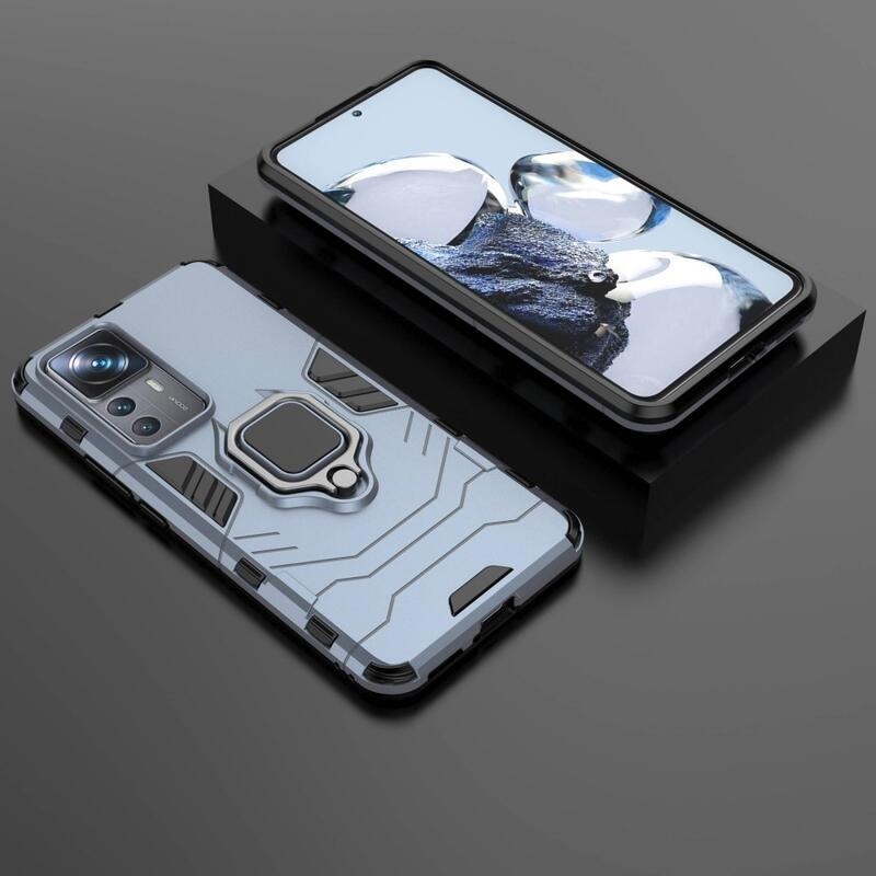 Guardy tartós hibrid borítás ujjbeggyel Xiaomi 12T/12T Pro készülékhez - kék