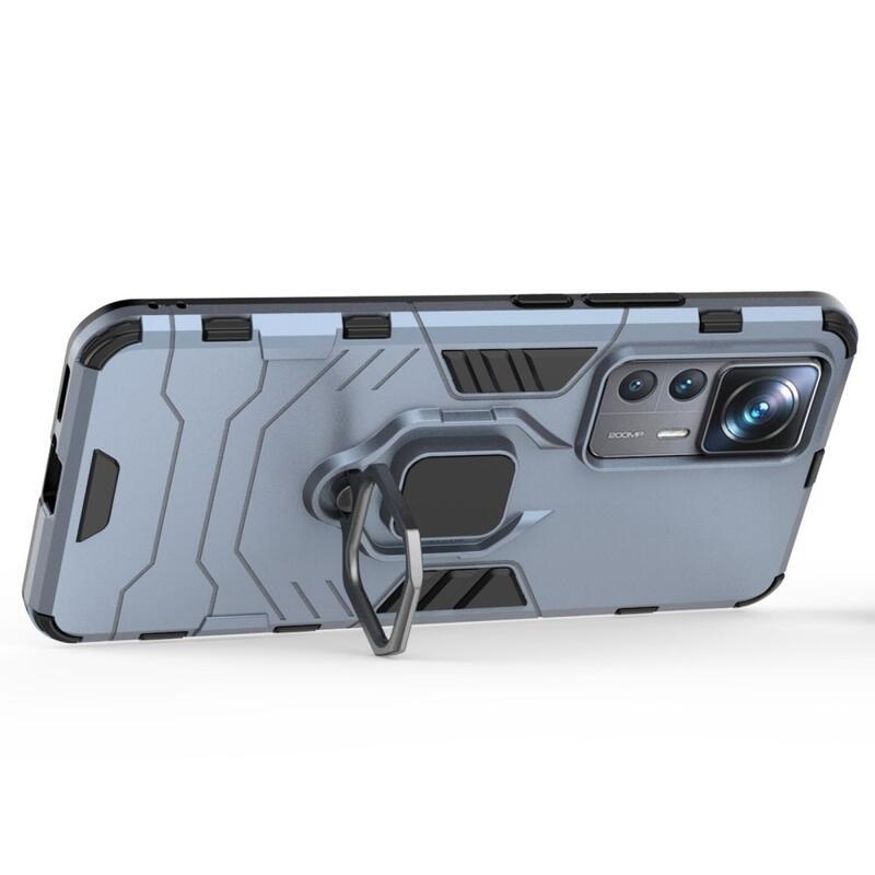 Guardy tartós hibrid borítás ujjbeggyel Xiaomi 12T/12T Pro készülékhez - kék