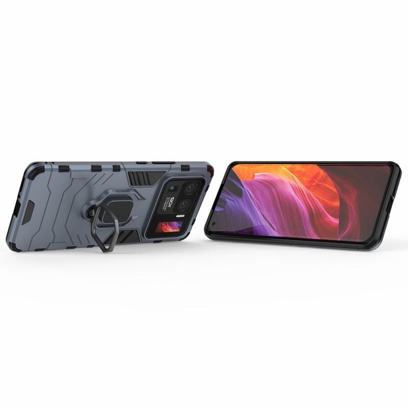 Guardy tartós hibrid borító ujjbeggyel a Xiaomi Mi 11 Ultra számára - kék