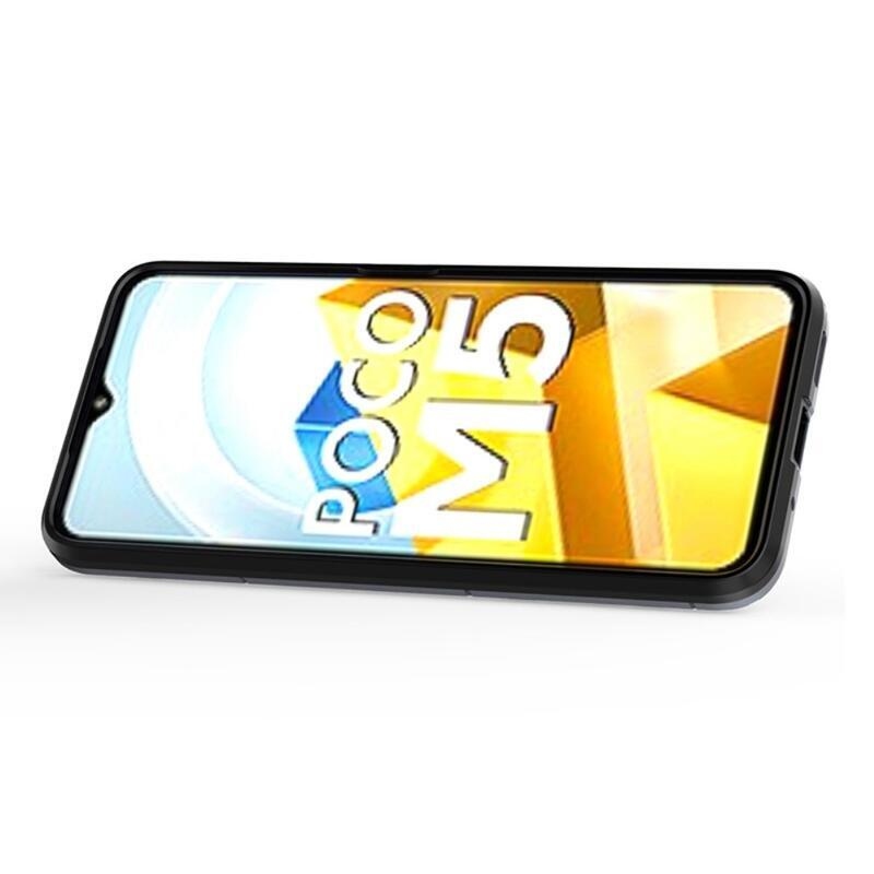Guardy tartós hibrid borító ujjbeggyel a Xiaomi Poco M5 készülékhez - kék