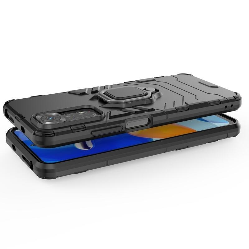 Guardy tartós hibrid borító ujjbeggyel a Xiaomi Redmi Note 11 4G/Note 11S 4G készülékhez - fekete