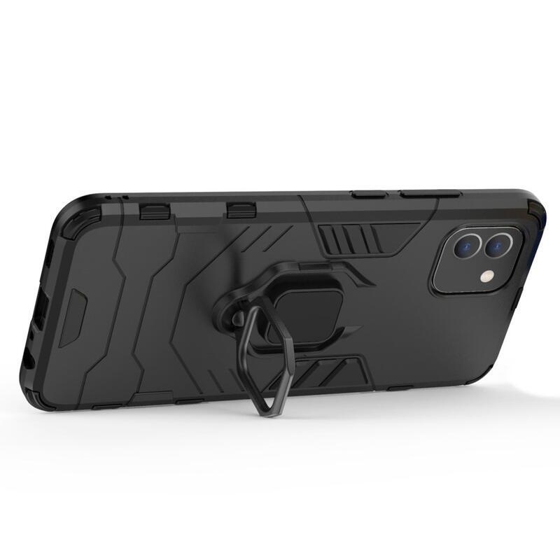 Guardy tartós hibrid borító ujjbeggyel Samsung Galaxy A03-hoz - fekete