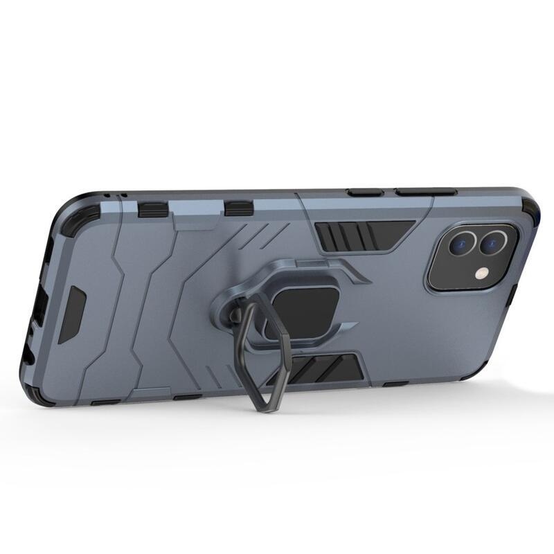 Guardy tartós hibrid borító ujjbeggyel Samsung Galaxy A03-hoz - kék