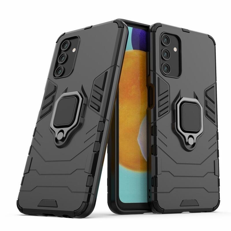 Guardy Tartós hibrid borító ujjbeggyel Samsung Galaxy A13 5G/Galaxy A04s (164,7 x 76,7 x 9,1 mm) - Fekete