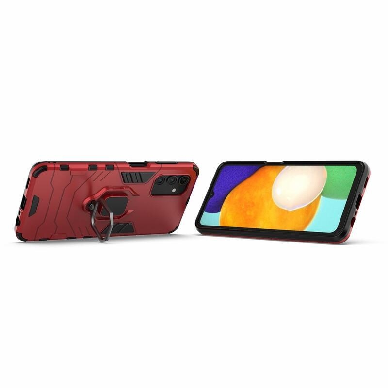 Guardy tartós hibrid borító ujjbeggyel Samsung Galaxy A13 5G/Galaxy A04s (164,7 x 76,7 x 9,1 mm) - piros