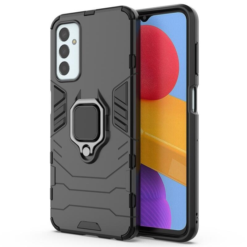 Guardy tartós hibrid borító ujjbeggyel Samsung Galaxy M13 4G készülékhez - fekete