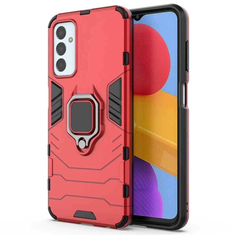 Guardy tartós hibrid borító ujjbeggyel Samsung Galaxy M13 4G készülékhez - piros
