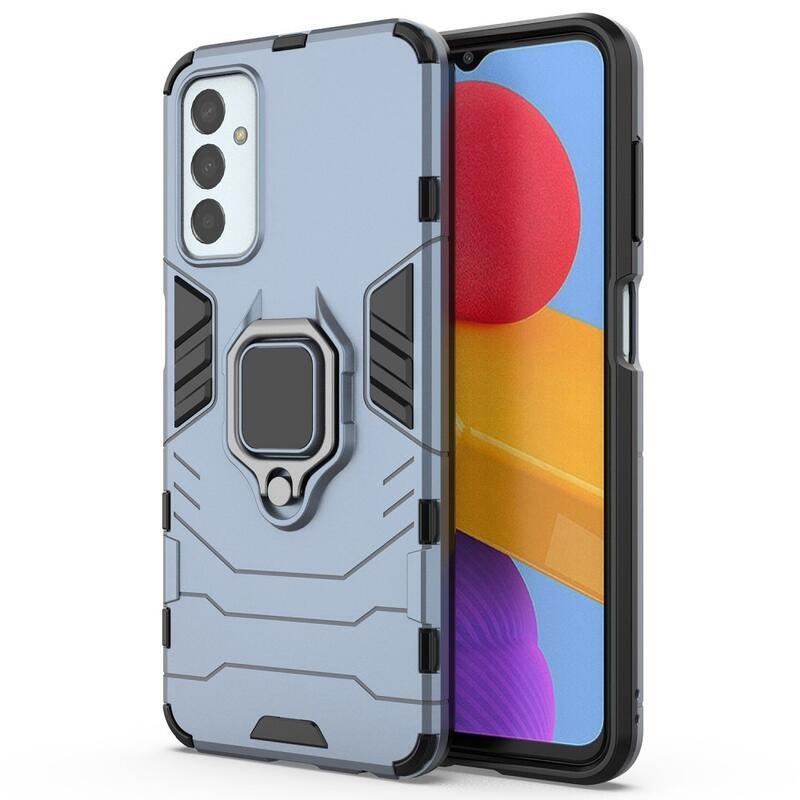 Guardy tartós hibrid borító ujjbeggyel Samsung Galaxy M13 4G készülékhez - kék