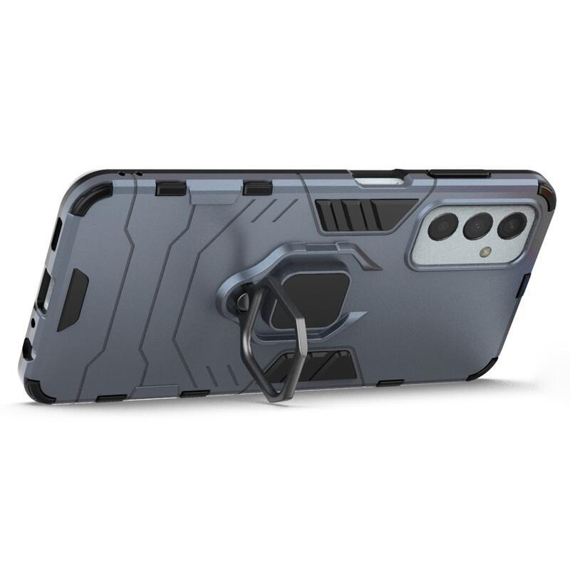 Guardy tartós hibrid borító ujjbeggyel Samsung Galaxy M13 4G készülékhez - kék
