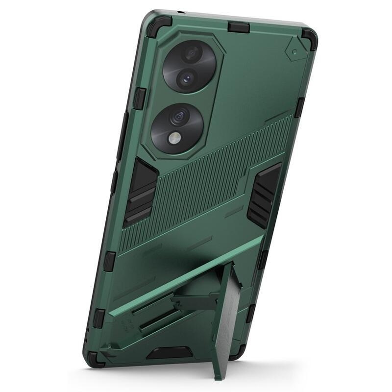 Guardy Tartós hibrid borítás dönthető állvánnyal a Honor 70 5G készülékhez - Zöld