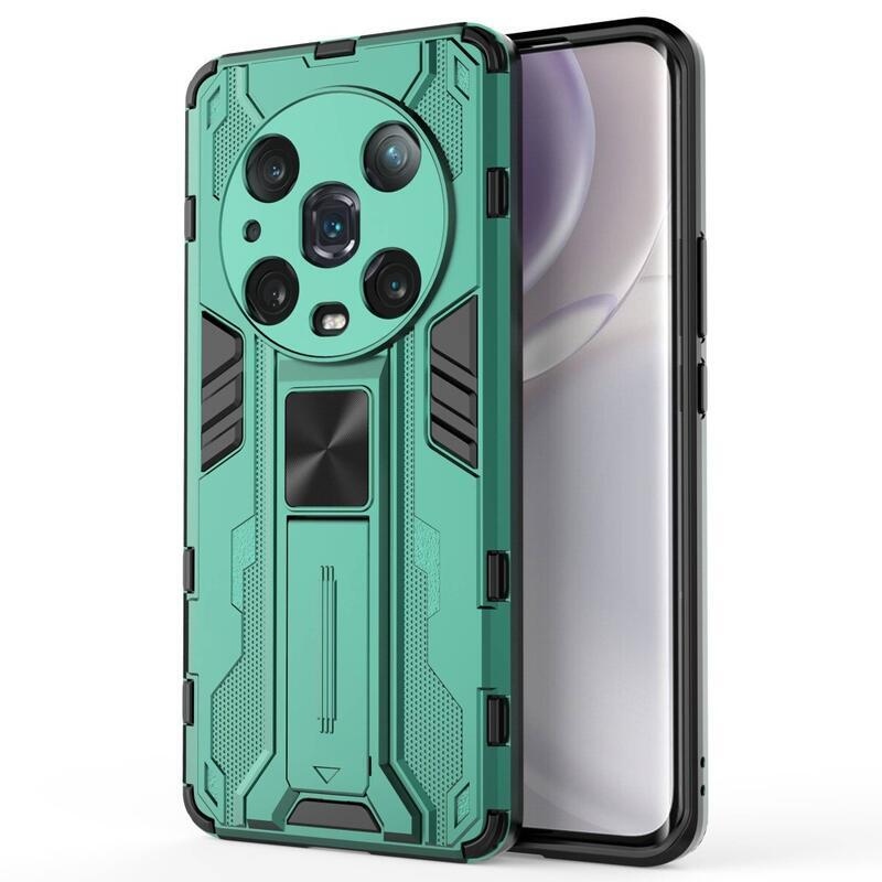 Guardy tartós hibrid borító felhajtható állvánnyal a Honor Magic 4 Pro 5G készülékhez - zöld
