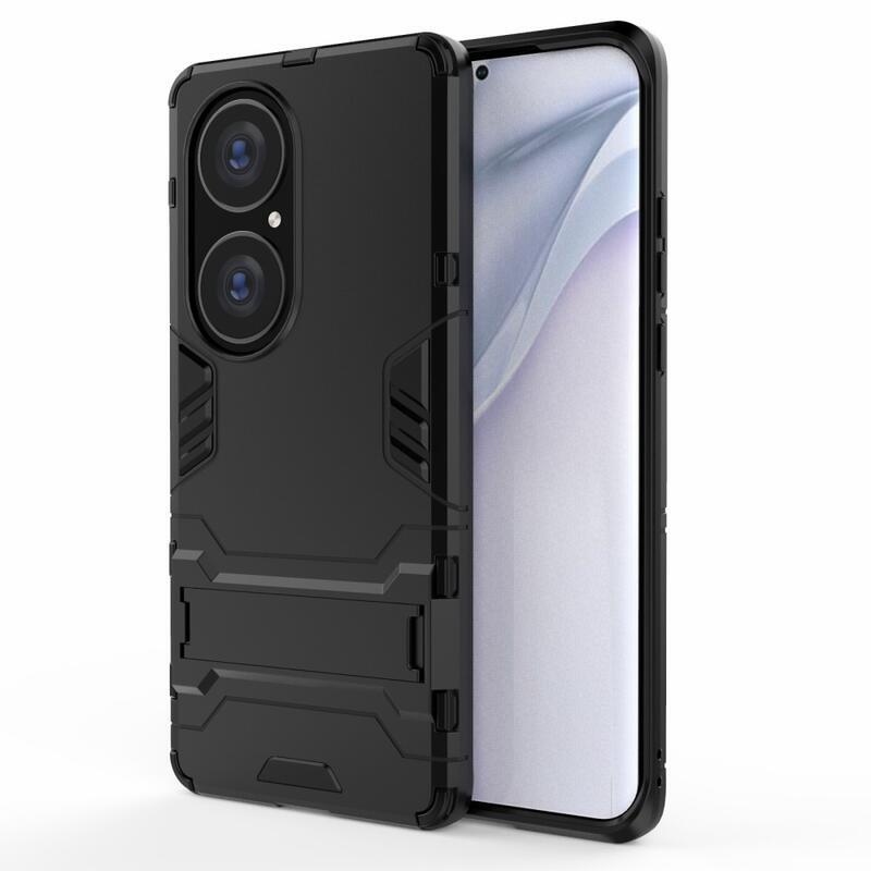 Guard tartós hibrid borító flip állvánnyal a Huawei P50 Pro-hoz - fekete