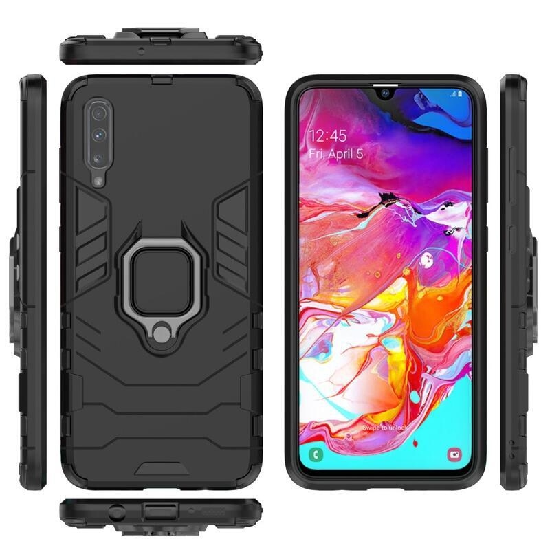Guardy tartós borító Samsung Galaxy A70 készülékhez - fekete